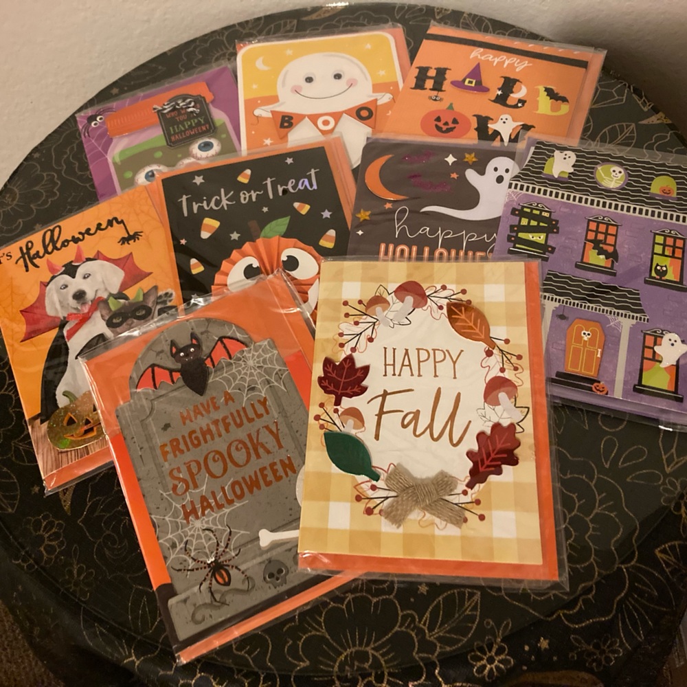 Halloween Greeting Card Bundle Of 9 Cards